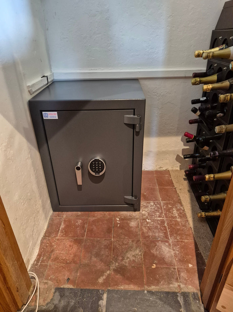 KeySecure VICTOR Grade 2 (Size 3E) Digital Safe Installed in a wine closet in Iver Heath, Buckinghamshire SL0