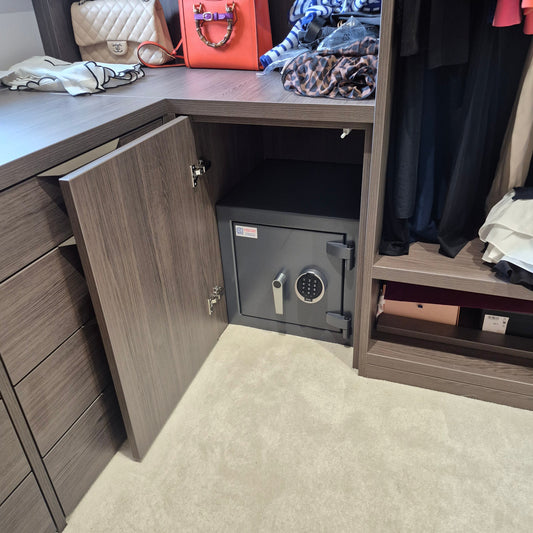 KeySecure Victor Grade 2 (Size 1E) Digital Safe Installed in a Wardrobe in Brentwood, Essex CM13