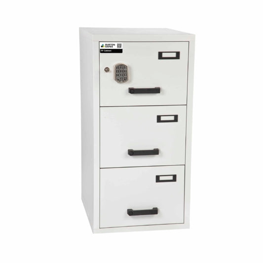 Burton FF Fireproof Filing Cabinet 3 Drawers Digital Locking - London & Home Counties Safe Company