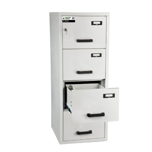 Burton FF Fireproof Filing Cabinet 4 Drawers Keylocking - London & Home Counties Safe Company