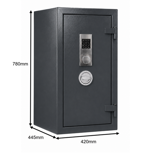 Osmium DELUXE Eurograde 1 (Size 3) (with Key Override) Digital Safe
